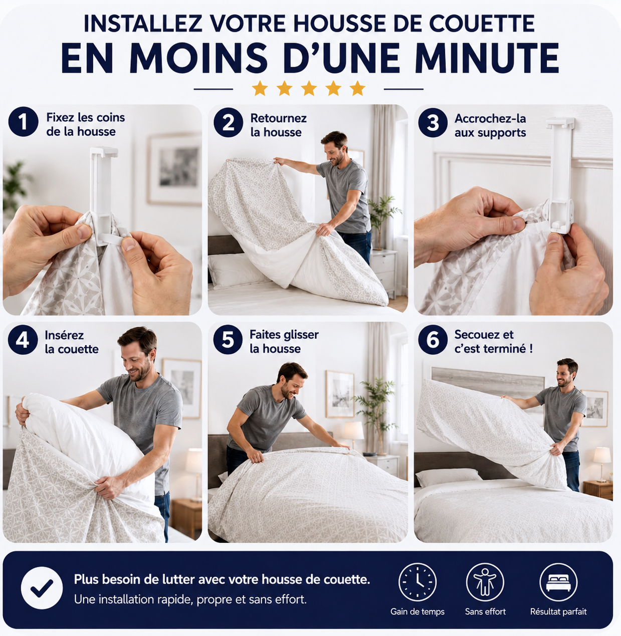ClipClap - Enfile-couette révolutionnaire